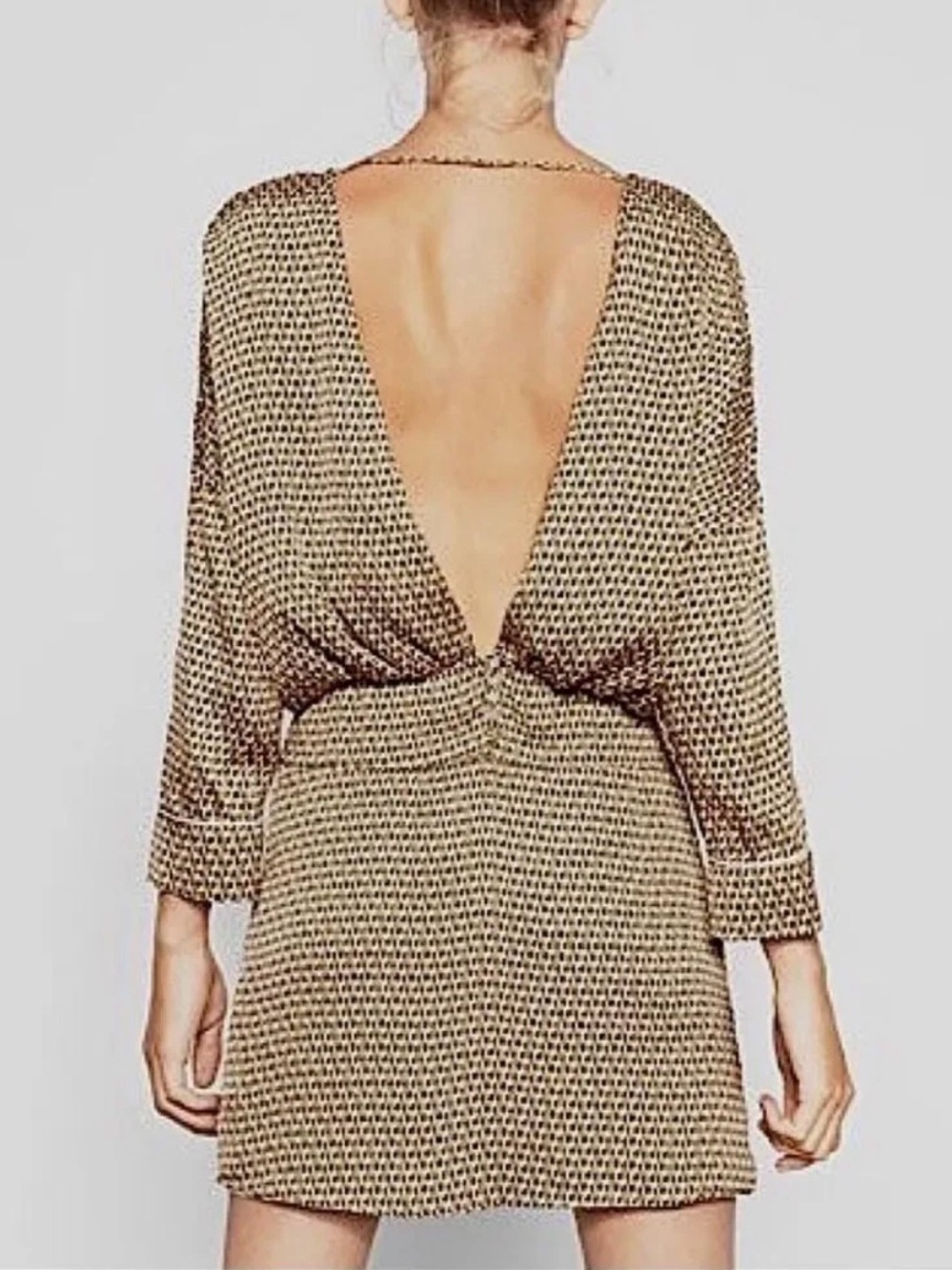Zara patterned Open-Back Mini Dress - Picture 3 of 4